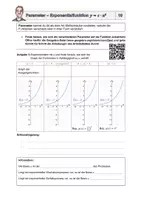 Vorschau - Arbeitsblätter - Exponentialfunktion Parameter (interaktiv mit Geogebra) - Seite 1