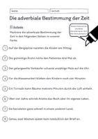 Vorschau - Arbeitsblätter - Adverbiale Bestimmung der Zeit (Zeitbestimmung) Übungen (II) - differenziert - mittel - Seite 2