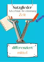 Vorschau - Arbeitsblätter - Adverbiale Bestimmung der Zeit (Zeitbestimmung) Übungen (V) - differenziert - mittel - Deckblatt