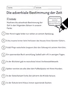 Vorschau - Arbeitsblätter - Adverbiale Bestimmung der Zeit (Zeitbestimmung) Übungen (V) - differenziert - mittel - Seite 2