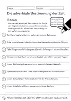 Vorschau - Arbeitsblätter - Adverbiale Bestimmung der Zeit (Zeitbestimmung) Übungen (V) - differenziert - mittel - Seite 3