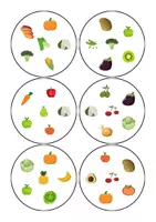 Vista previa - Juegos / Gamificación - Spot the pair - fruit & veggies - página 1