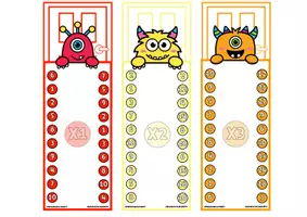 Vista previa - Hojas de trabajo - ATRAPA MONSTRUOS DE LAS MULTIPLICACIONES - página 2