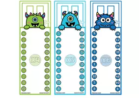 Vista previa - Hojas de trabajo - ATRAPA MONSTRUOS DE LAS MULTIPLICACIONES - página 3
