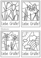 Vorschau - Mal- und Bastelvorlagen - DIY Postkarten - Frühblüher und Frühling (Pop-Art & Mosaik) - Seite 2