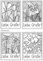 Vorschau - Mal- und Bastelvorlagen - DIY Postkarten - Frühblüher und Frühling (Pop-Art & Mosaik) - Seite 3