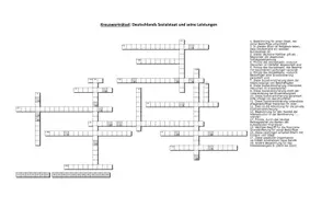 Vorschau - Quiz - Kreuzworträtsel: Sozialstaat Deutschland (mit Lösung) - Deckblatt