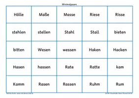 Vorschau - Spiele - Lange und kurze Vokale: Minimalpaare + Rätsel - Seite 2