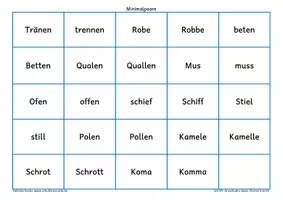 Vorschau - Spiele - Lange und kurze Vokale: Minimalpaare + Rätsel - Seite 3
