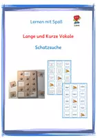 Vorschau - Spiele - Lange und kurze Vokale. Schatzsuche - Deckblatt