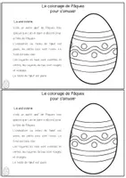 Vorschau - Arbeitsblätter - Pâques - Lire et colorer - Seite 3