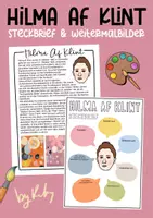 Vorschau - Arbeitsblätter - Hilma Af Klint - Künstlerinnen Steckbrief & Weitermalbilder für den Kunstunterricht - Deckblatt