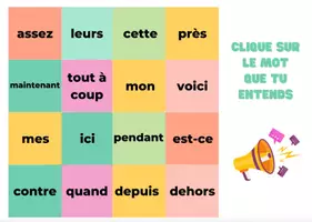 Aperçu - Apprentissages en autonomie - BOOM CARDS Mots outils Taoki | Image mystère - Page 1
