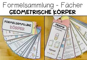 Vorschau - Fördermaterial/Inklusion - GEOMETRISCHE KÖRPER - Formelsammlung / Fächer - Seite 1