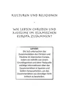 Vorschau - Arbeitsblätter - Das Zusammenleben der Religionen im islamischen Europa - Deckblatt