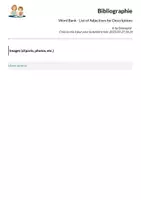 Aperçu - Fiches - Word Bank - List of Adjectives for Descriptions - Page 2