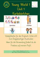 Vorschau - Spiele - Materialpaket Young World 1 - 4 Vokabelkärtchen - Seite 1