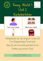 Vorschau - Bildkarten - Bildkarten Vocabulary Young World 1 Unit 2 - Deckblatt