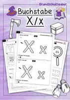 Vorschau - Arbeitsblätter - Buchstabeneinführung Buchstabe X - 1. Klasse - Deckblatt