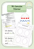 Vorschau - Stundenentwürfe - Ostereier nach Vorgaben im DaZ- Unterricht bemalen - Deckblatt
