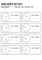 Vorschau - Arbeitsblätter - Uhrzeit ablesen Komplettpaket 10 Arbeitsblätter für 2. Klasse & 3. Klasse - Seite 3
