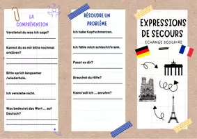 Vorschau - Arbeitsblätter - Expressions de secours pour l´échange - Ausdrücke für den Austausch - Seite 1