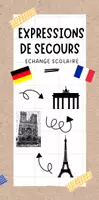 Vorschau - Arbeitsblätter - Expressions de secours pour l´échange - Ausdrücke für den Austausch - Deckblatt