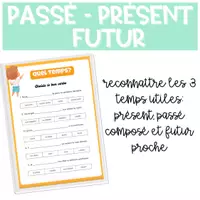 Aperçu - Feuilles d'exercices - Livret Fiches Activités Présent Passé Futur - Page 1