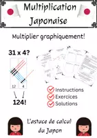 Aperçu - Feuilles d'exercices - Multiplication japonaise - multiplier sans calculatrice - Page de couverture