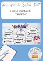 Vorschau - Präsentationen/Tafelbilder - Warm-up für den Englischunterricht - Deckblatt