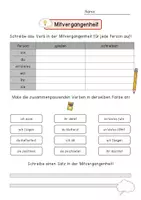 Vorschau - Stationenlernen - Arbeitsblätter Zeiten (12 Stück + Lösung) - Gegenwart, Mitvergangenheit, Zukunft - Seite 3