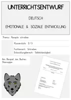 Vorschau - Stundenentwürfe - Materialpaket: Unterrichtsbesuche im Fach Deutsch und Emotionale und soziale Entwicklung - Seite 1