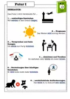 Vorschau - Arbeitsblätter - Futur I und Futur II Arbeitsblätter Klasse 5–7 – Zeitformen üben mit Merkblättern & Lösungen (Deutsch - Seite 1