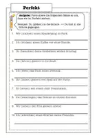 Vorschau - Arbeitsblätter - Perfekt und Plusquamperfekt Arbeitsblätter Klasse 5–7 – Zeitformen üben mit Merkblättern & Lösungen (Deutsch) - Seite 3