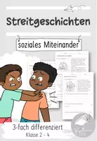 Vorschau - Arbeitsblätter - Streitgeschichten - Wiederholung der Klassenregeln | soziales Lernen - Deckblatt