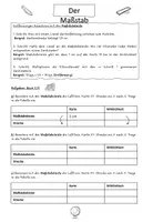Vorschau - Arbeitsblätter - Maßstab - Rechnen mit der Maßstabszahl und Maßstabsleiste - Seite 3