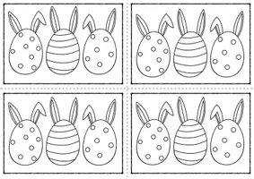 Vorschau - Mal- und Bastelvorlagen - Grußkarten Ostern - Osterkarten basteln - Seite 1