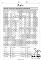Vorschau - Arbeitsblätter - Fruits - Wordsearch Suchsel - Seite 2