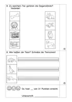 Vorschau - Test - Haustiere Probearbeit Lernzielkontrolle - Seite 3