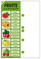 Vorschau - Arbeitsblätter - Fruits - Klammerkarten - Seite 2
