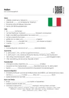 Vorschau - Arbeitsblätter - Italien kurz zusammengefasst - Deckblatt