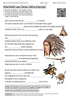 Vorschau - Arbeitsblätter - Lernposter + Arbeitsblatt "Native American" + Onlineübung & MP3 + Infografik - Seite 1