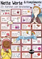 Vorschau - Mal- und Bastelvorlagen - Nette Worte / Komplimente Karten - Geschenke, Valentinstag und mehr - Deckblatt