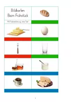 Vorschau - Spiele - Beim Frühstücken - Grundwortschatz Bildkarten - Seite 1