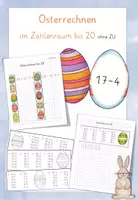 Vorschau - Arbeitsblätter - Osterrechnen im Zahlenraum bis 20 ohne ZÜ (Klasse 1) - Deckblatt
