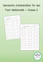 Vorschau - Arbeitsblätter - Gemischte Arbeitsblätter Mathematik Klasse 2 - Deckblatt