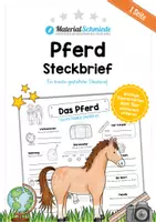 Vorschau - Arbeitsblätter - Steckbrief Pferd - Deckblatt