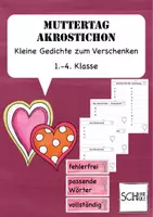 Vorschau - Arbeitsblätter - Das Akrostichon - Gedichte zum Muttertag - Deckblatt
