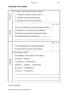 Vorschau - Arbeitsblätter - Peer correction grid - Evaluating an analysis (structure, phrases) - Seite 3