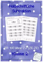 Vorschau - Arbeitsblätter - Halbschriftliche Subtraktion ZR 100 ohne ZÜ_ZE-ZE - Deckblatt
